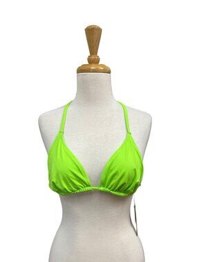 SKIMS Neon Lime Triangle Bikini Top